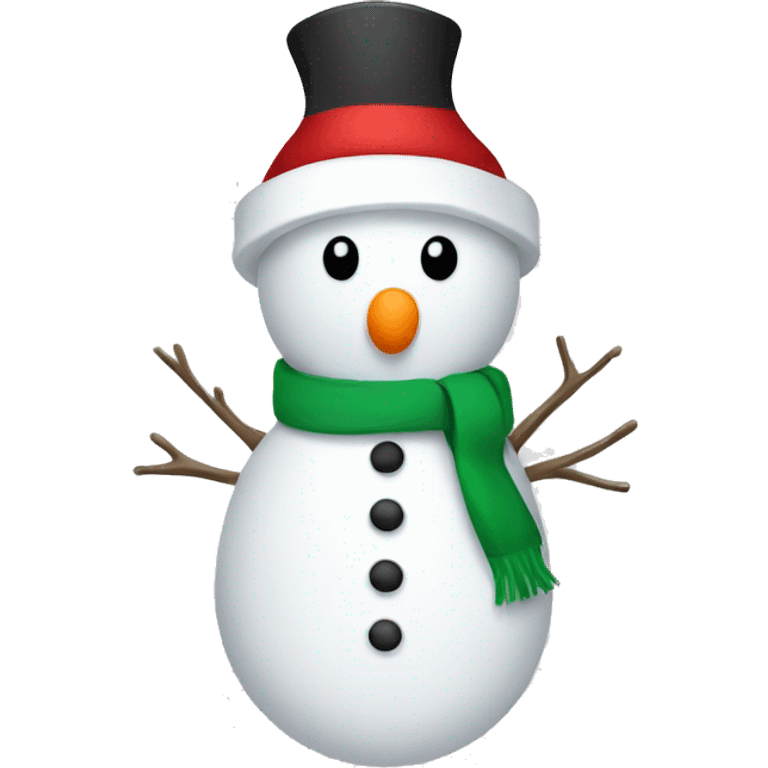 full body christmas hat snowman emoji