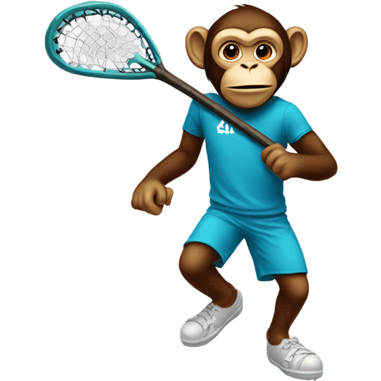 Monkey with a lacrosse stick emoji