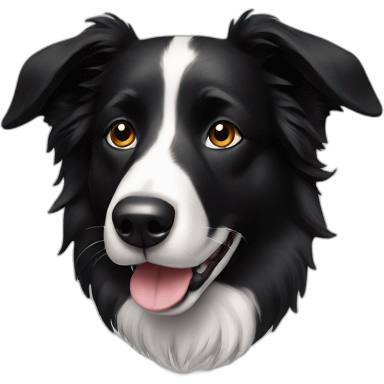 black border collie dog emoji