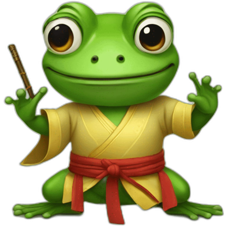 frog kung fu master emoji