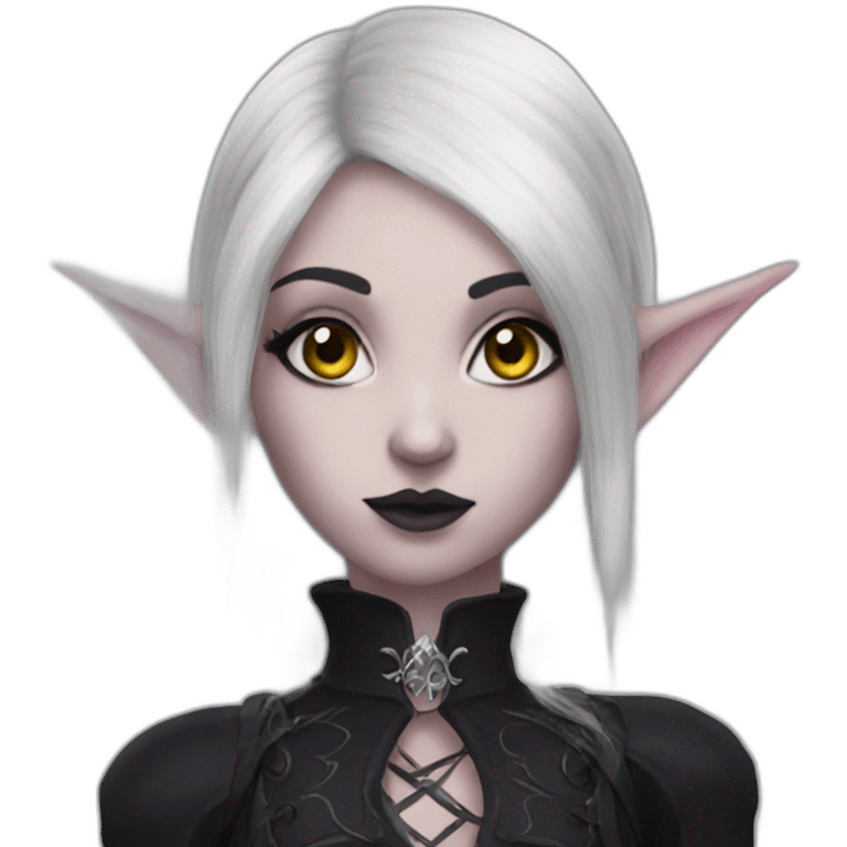 Goth fantasy elf emoji