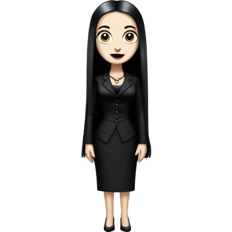 Morticia Addams,cute,showing off, show full body, accessories  emoji