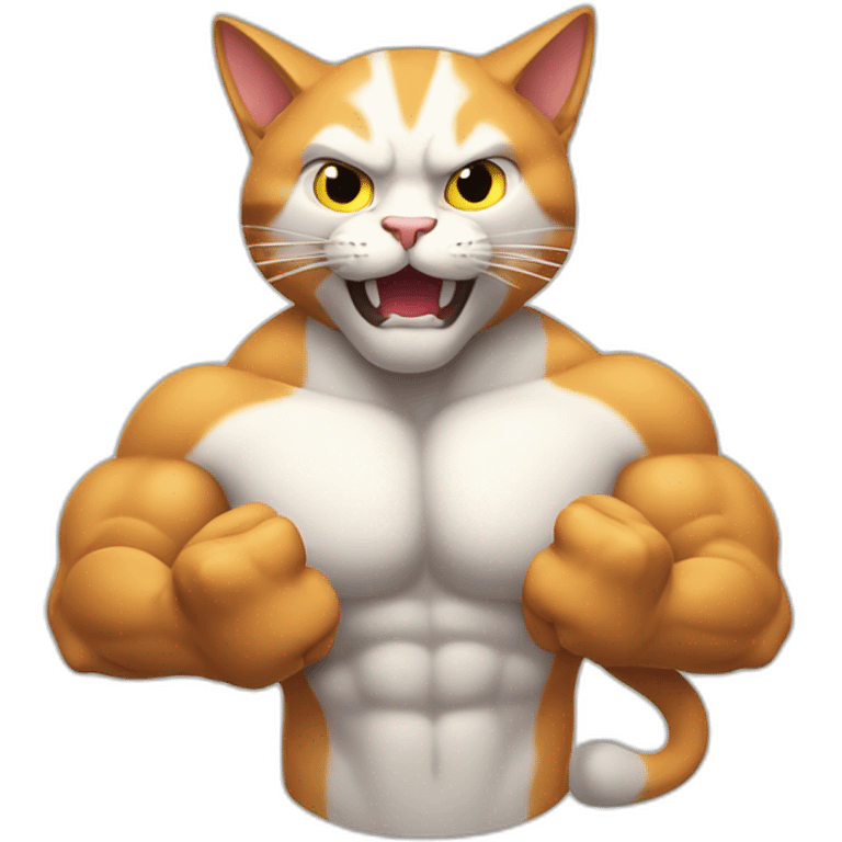 cat flexing muscles emoji