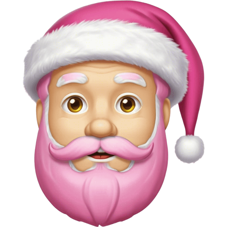 Santa with pink beard yellow hat emoji