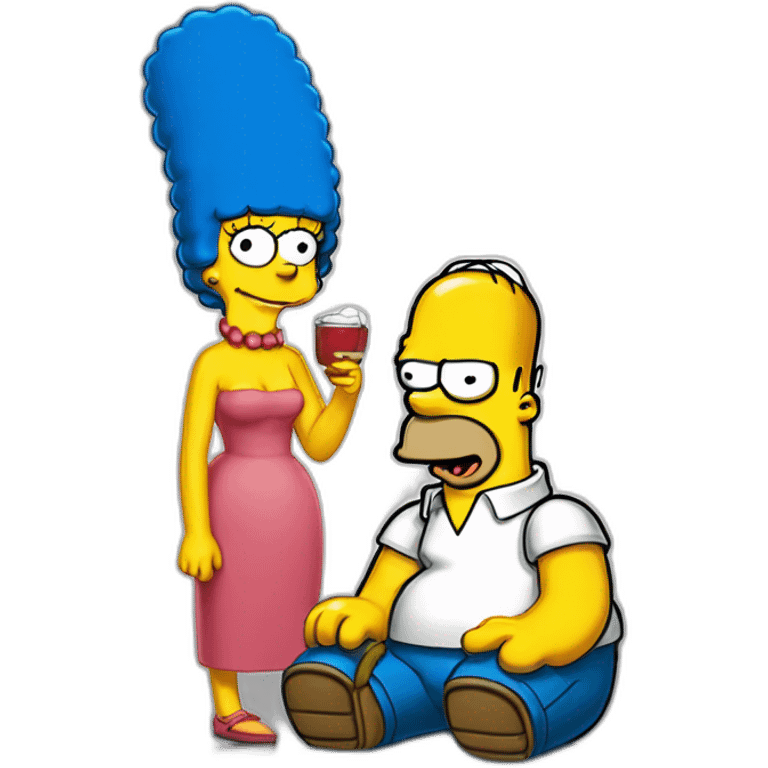 Homer Simpson and Marge emoji