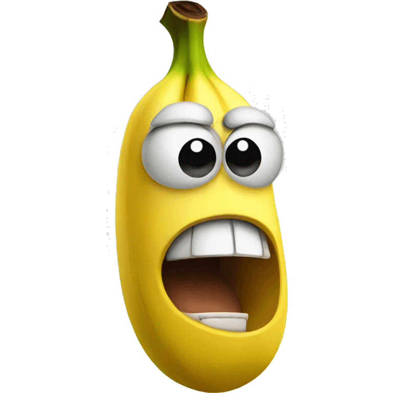 Angry banana emoji