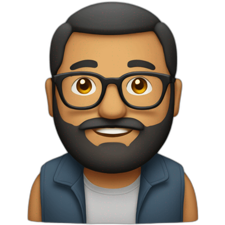 chubby-indian-guy-with-long-beard-and-glasses-and-very-short-hair emoji