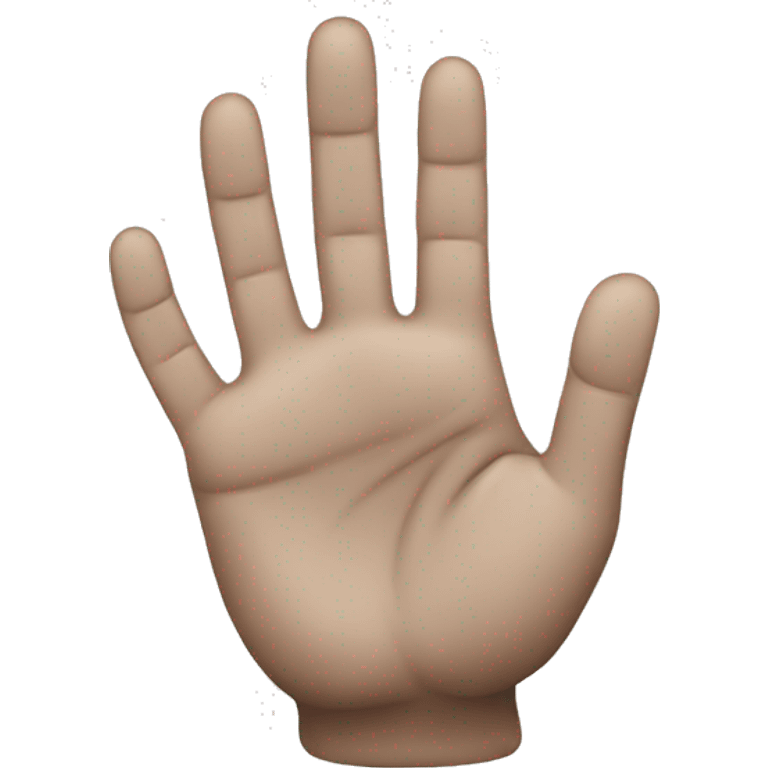 A hand which shows 4 fingers emoji