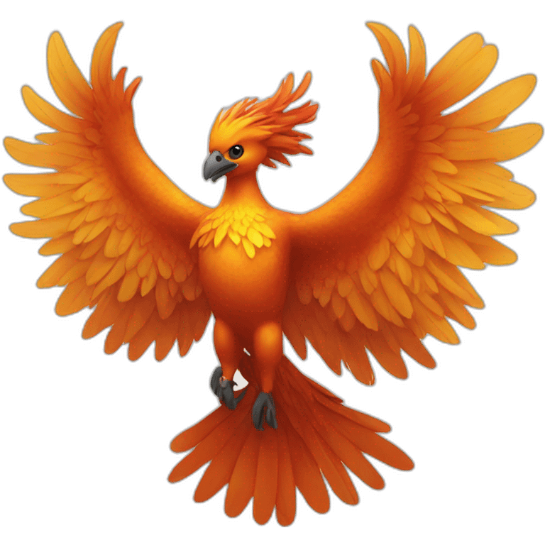 phoenix, front shot, open wings emoji