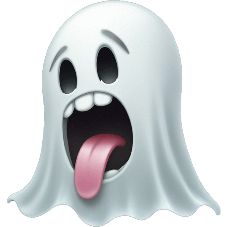 ghost sticking tongue out simple emoji