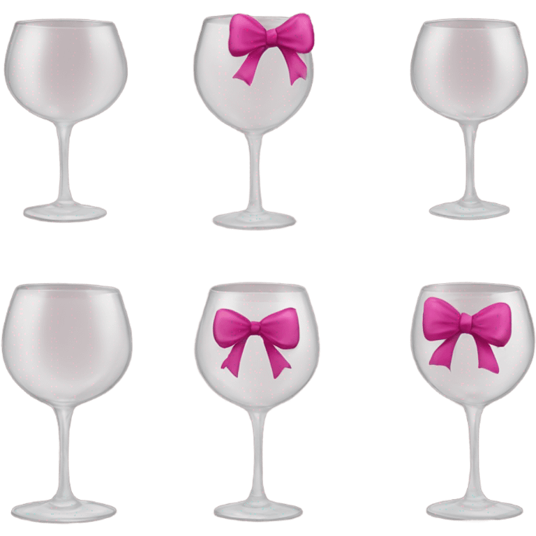 wine glasses with bows emoji