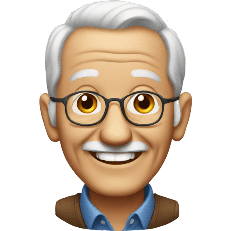 smiling old man portrait emoji