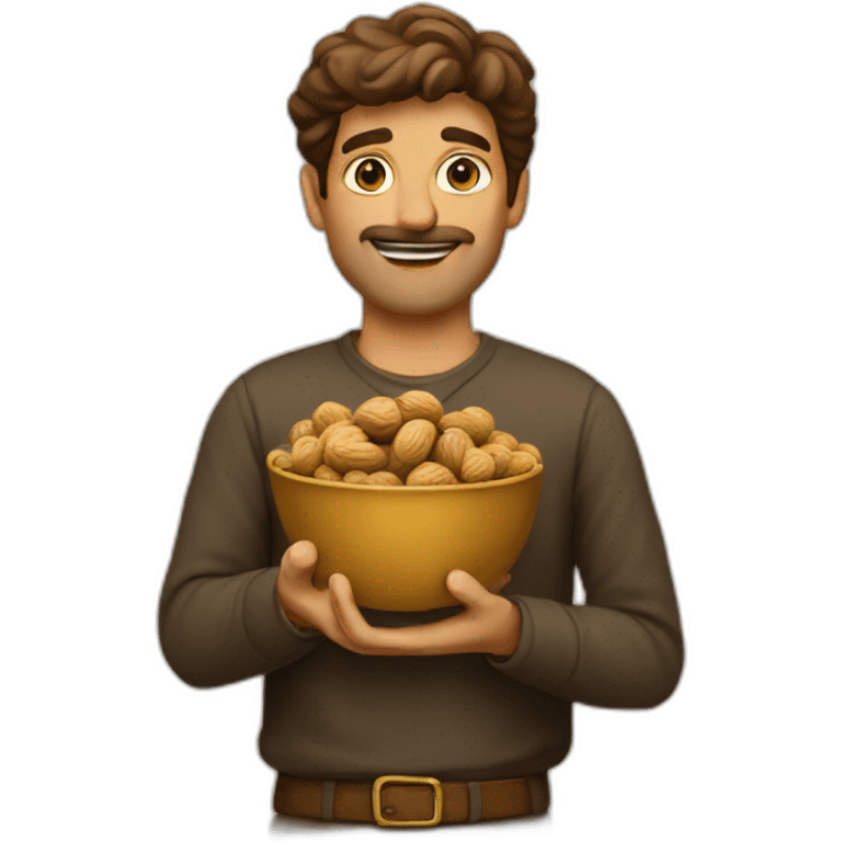 Italian holding nuts emoji