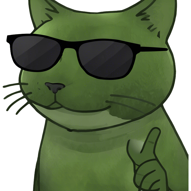 Cat with sunglasses emoji