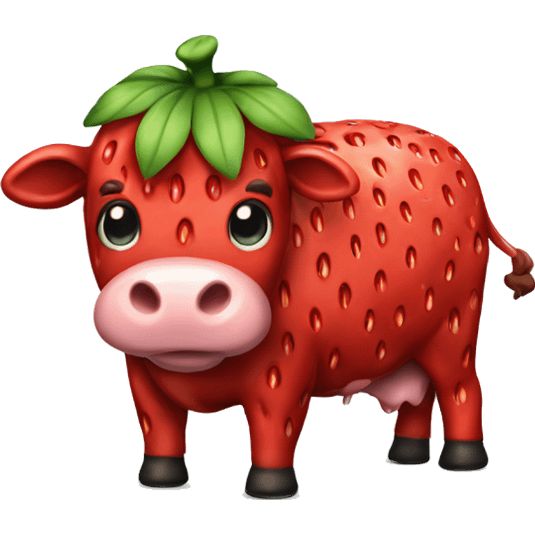 strawberry cow emoji