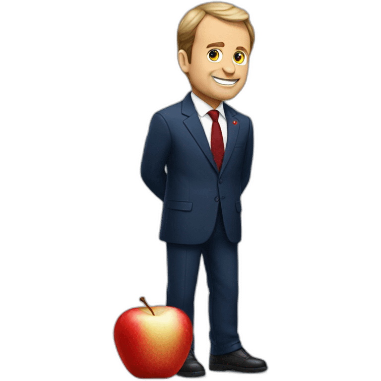 Pomme sur Macron emoji