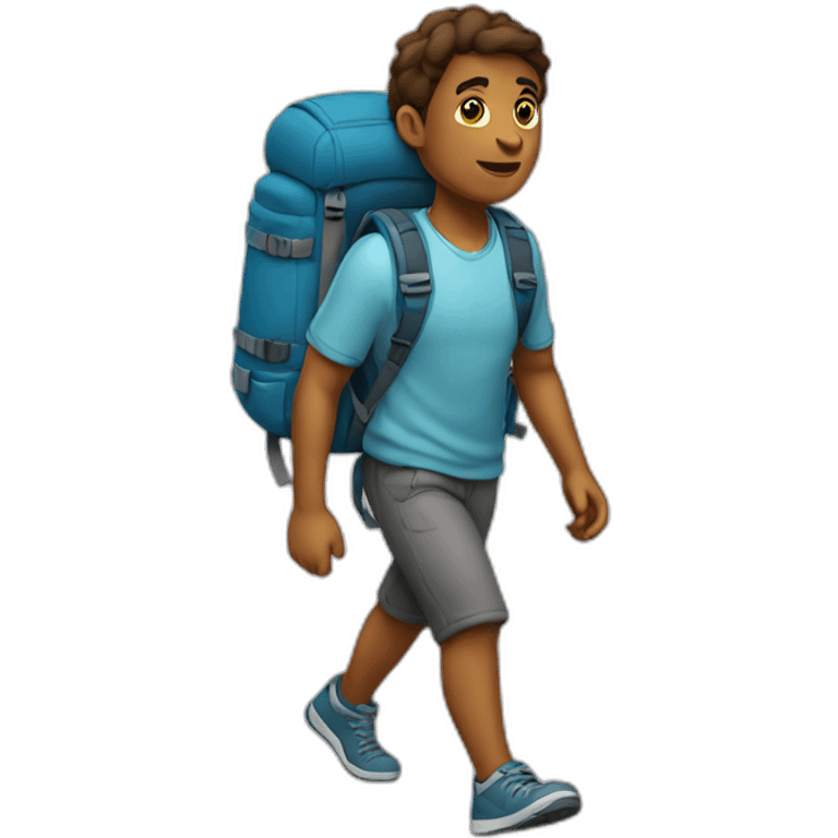 walking-determined-with-backpack emoji