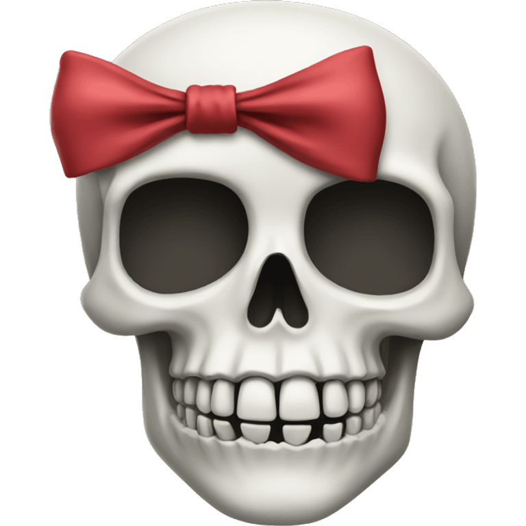 Skull with bow emoji