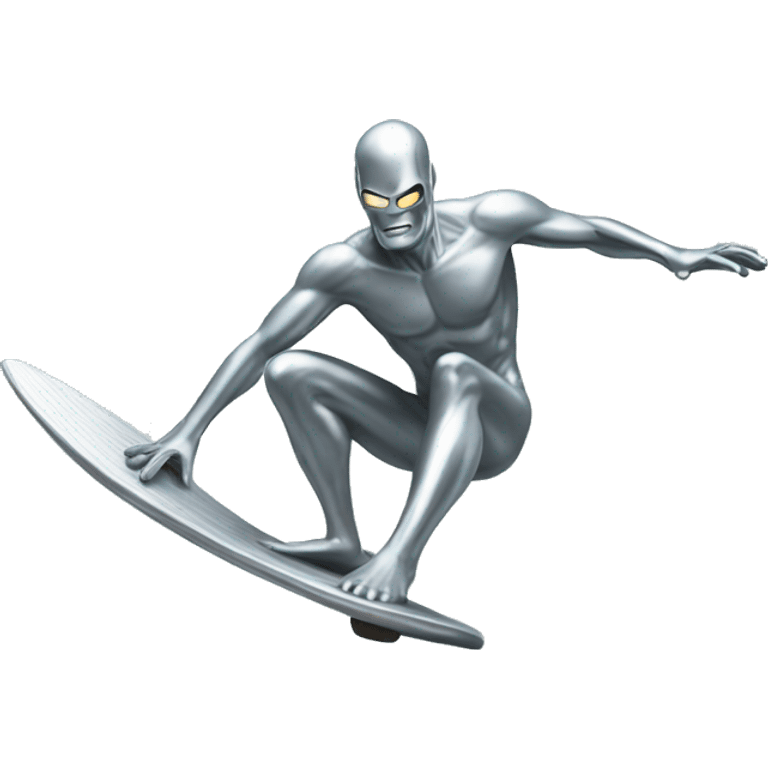 Silver surfer surfing emoji   emoji