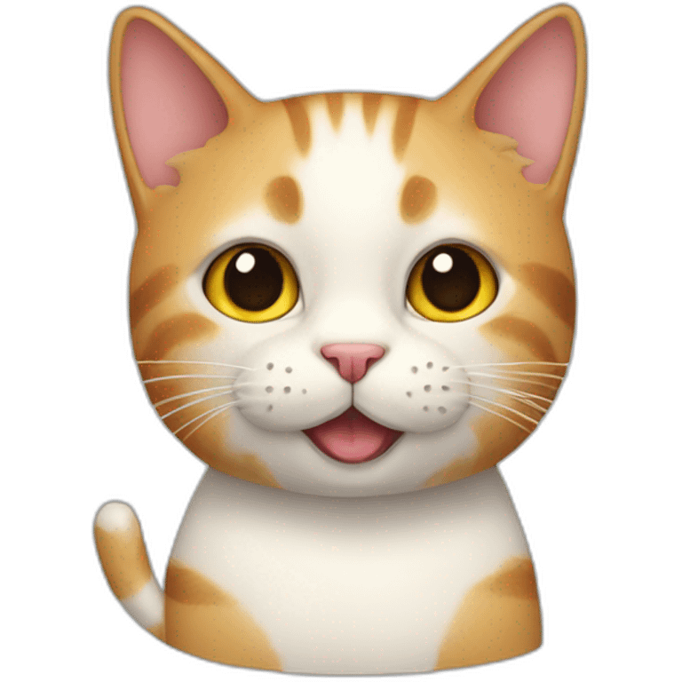 A cat with a chupachuppa  emoji