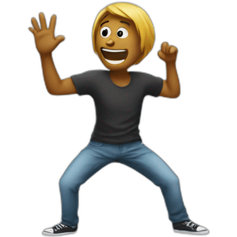 personne qui fait un dab emoji