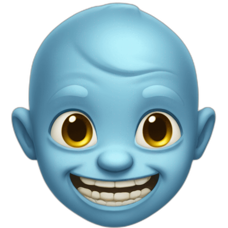 baby blue ogre smiling emoji