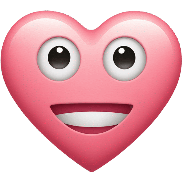 Heart shape with a smiley face on it  emoji