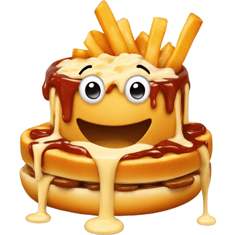 Poutine qui mange une poutine  emoji