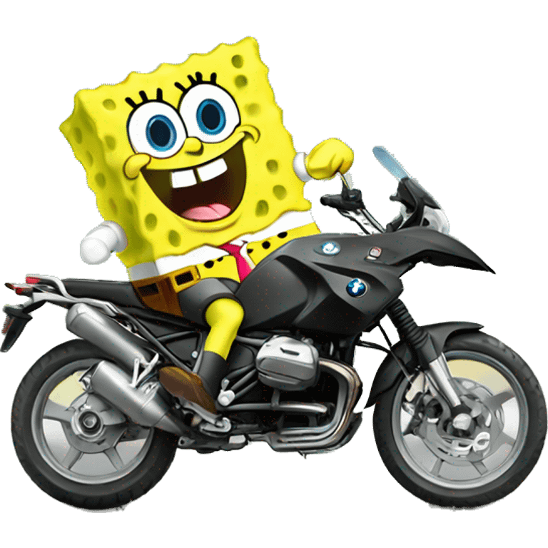 SpongeBob riding bmw emoji