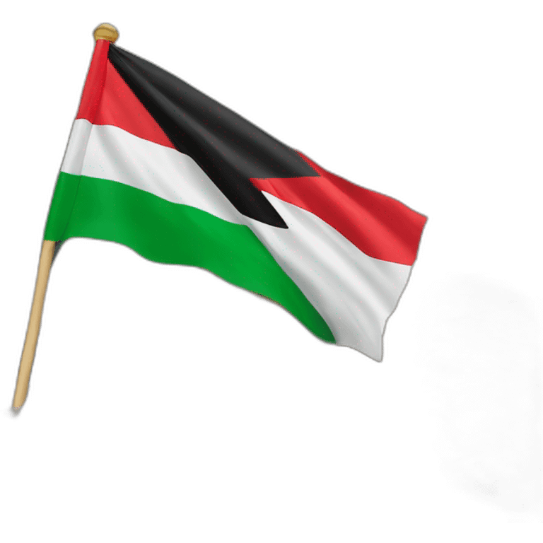 palestine flag with rock emoji