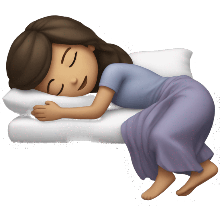 Brunette girl sleeping emoji