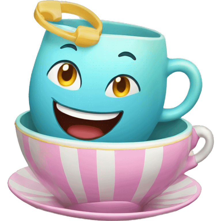 teacups spinning ride in amusement park emoji