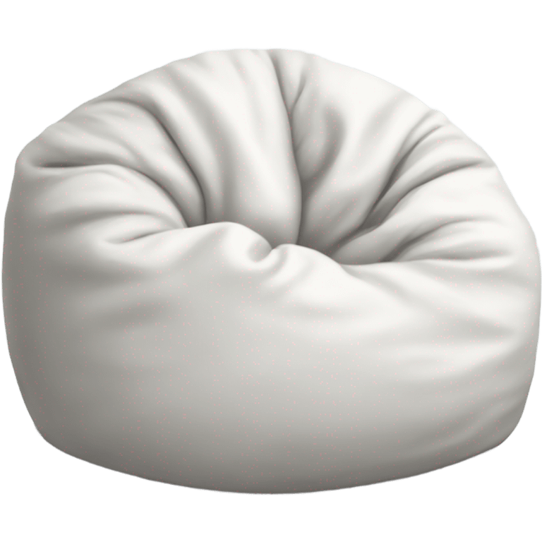 White beanbag emoji