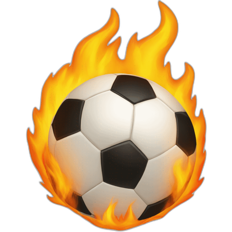 soccer ball on fire emoji