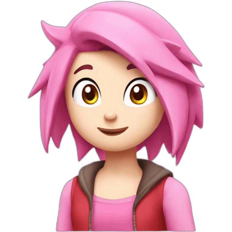 Amy Rose the hedgehog emoji