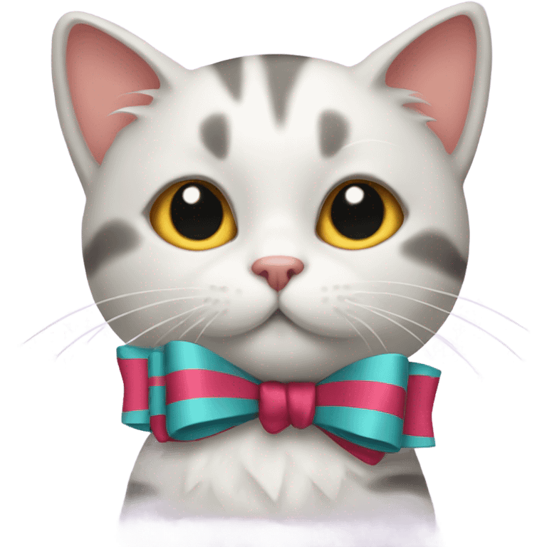 cat with a bow  emoji