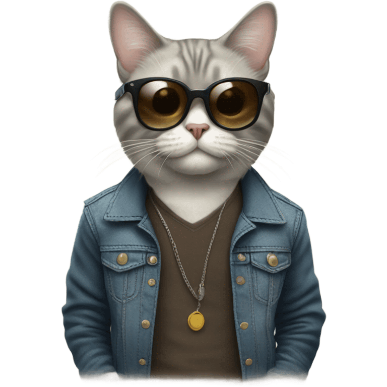 Cat with sunglasses emoji