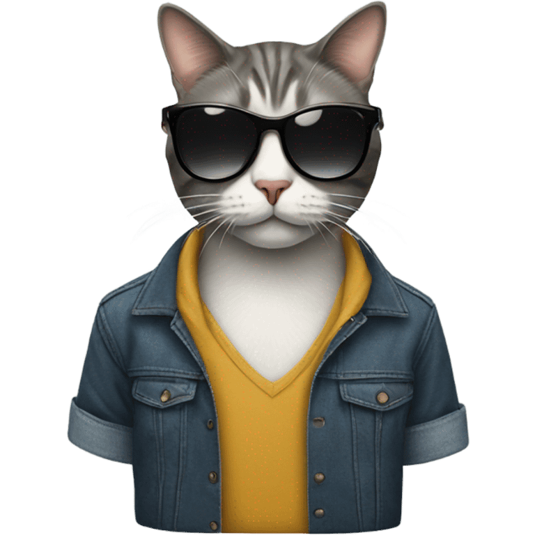 Cat with sunglasses emoji