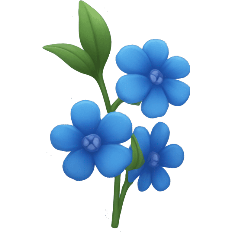 blue flowers emoji