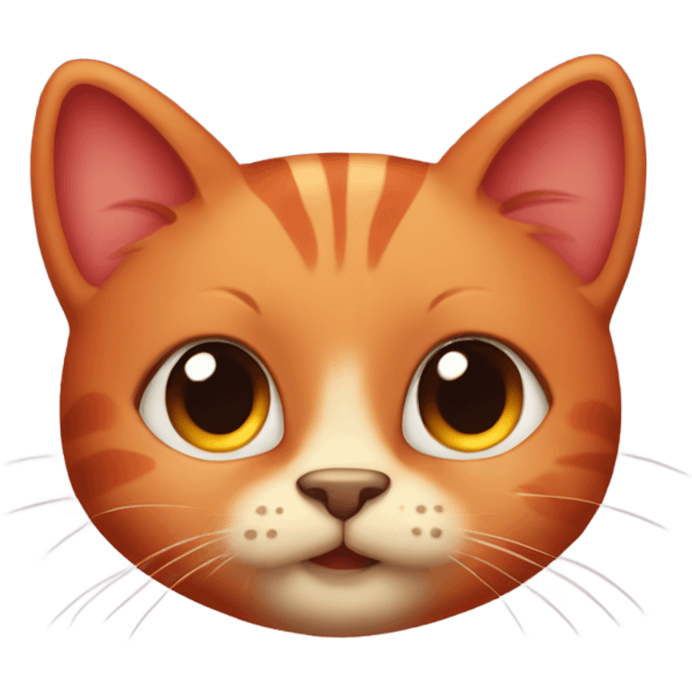 Cute little red cat  emoji