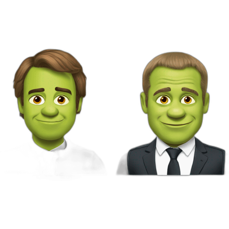 Shrek et Macron emoji