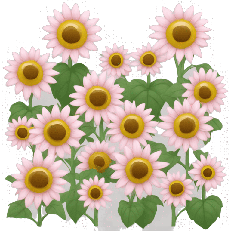 Light pink sunflowers emoji