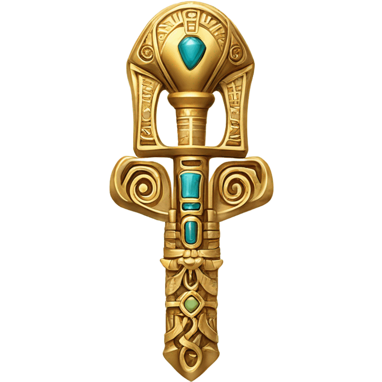 egypt Gold Sceptre Icon emoji