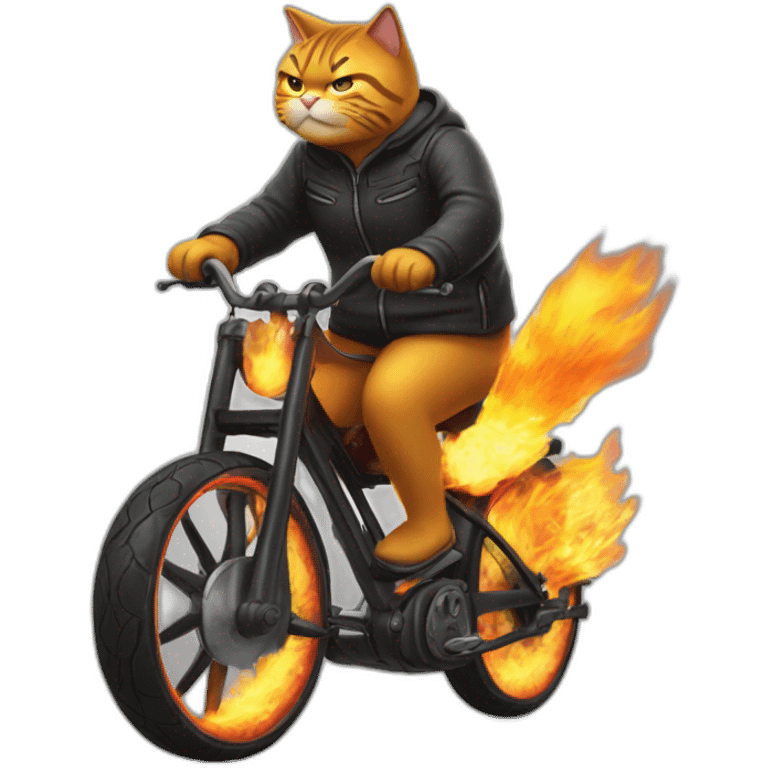 Fat-cat-riding-a-burning-bike emoji