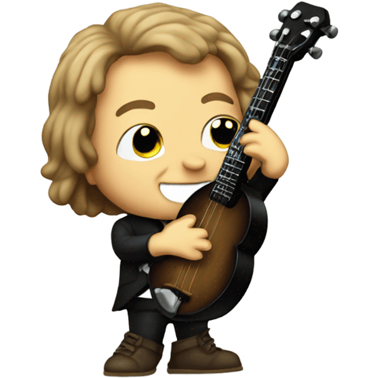 Bach chibi standing Banjo  emoji