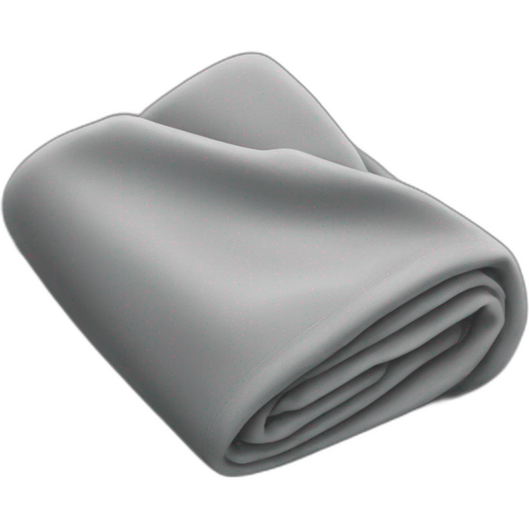 A gray folded blanket emoji