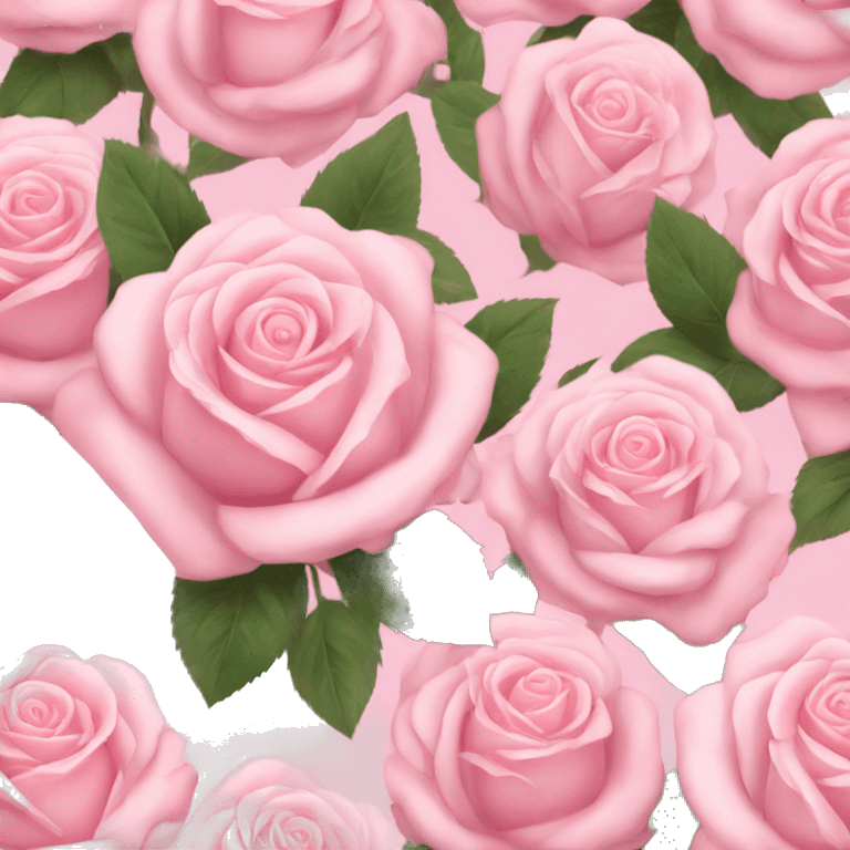 Pastel Pink roses bouquet with bow emoji