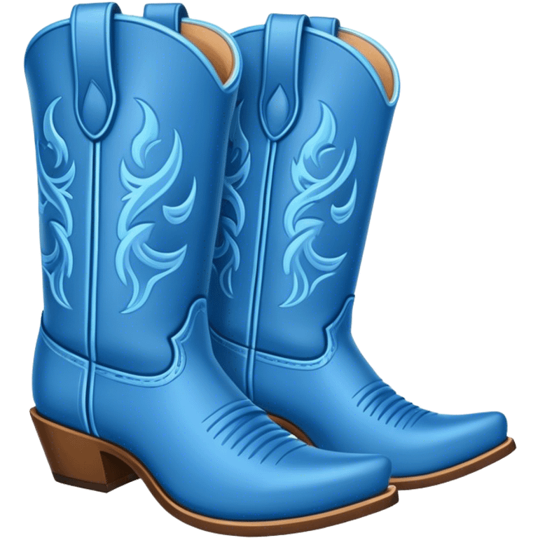 blue cowgirl boots  emoji