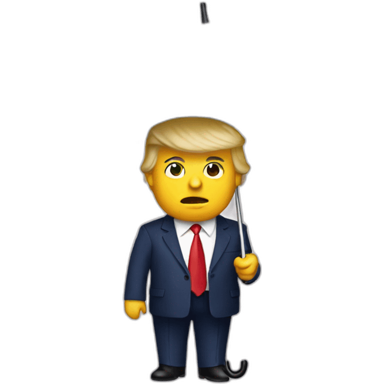 trump with umbrella emoji