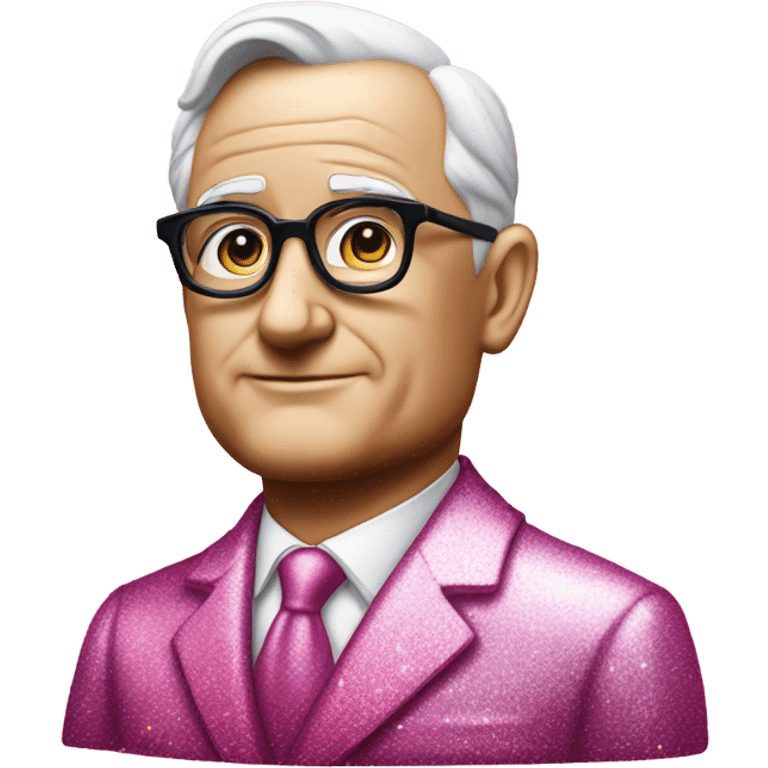 Pink ombre harry s Truman statue with glitter  emoji